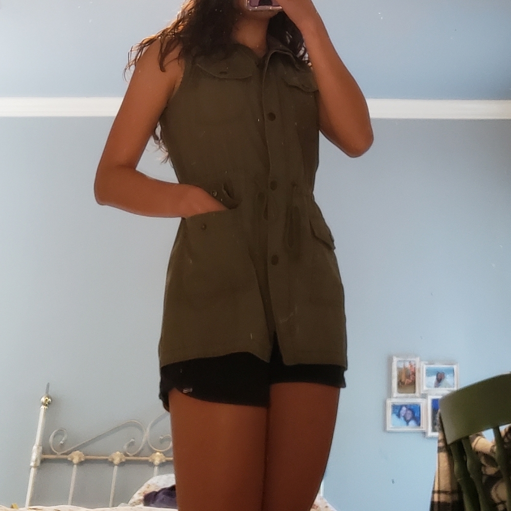 Army green utility vest
